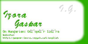 izora gaspar business card